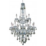 Elegant Lighting Verona 15 Light Chrome Chandelier Golden Teak (Smoky) Swarovski Elements Crystal