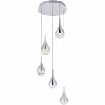 Elegant Lighting Amherst Collection Led 5-Light Chandelier 15In X 9In Chrome Finish