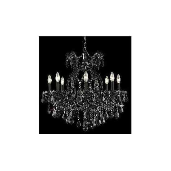 Elegant Lighting Maria Theresa 9 Light Black Chandelier Jet (Black) Swarovski Elements Crystal