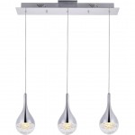 Elegant Lighting Amherst Collection Led 3-Light Chandelier 24In X 4In X 9In Chrome Finish