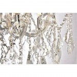 Elegant Lighting Maria Theresa 6 Light Chrome Flush Mount Clear Elegant Cut Crystal