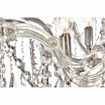Elegant Lighting Maria Theresa 6 Light Chrome Flush Mount Clear Elegant Cut Crystal