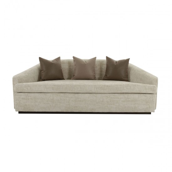 TOV Furniture Abreeyah Beige Velvet Sofa