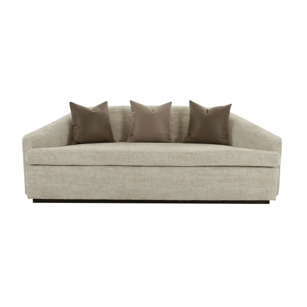 TOV Furniture Abreeyah Beige Velvet Sofa TOV Furniture Abreeyah Beige Velvet Sofa