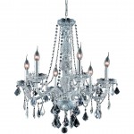 Elegant Lighting Verona 6 Light Chrome Chandelier Clear Swarovski Elements Crystal