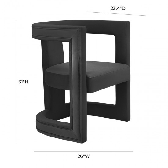 TOV Furniture Ada Black Velvet Chair