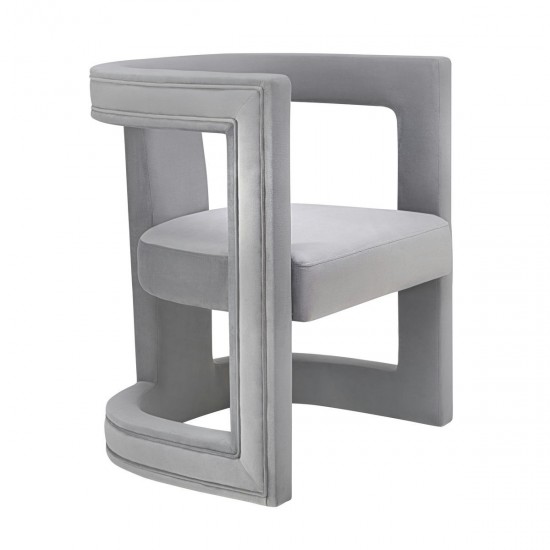 TOV Furniture Ada Grey Velvet Chair