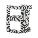 TOV Furniture Ada Velvet Chair in Black Brushstroke Pattern