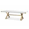 TOV Furniture Adeline White Lacquer Dining Table