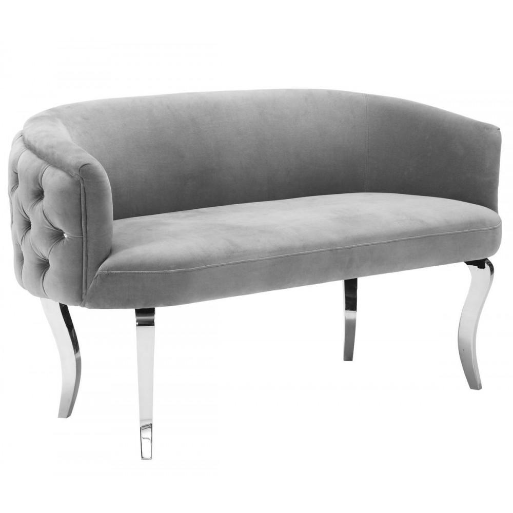 TOV Furniture Adina Grey Velvet Loveseat