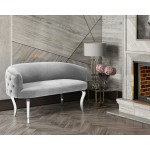 TOV Furniture Adina Grey Velvet Loveseat