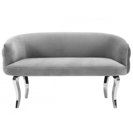 TOV Furniture Adina Grey Velvet Loveseat