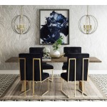 TOV Furniture Akiko Black Velvet Chair - Set of 2