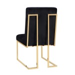 TOV Furniture Akiko Black Velvet Chair - Set of 2