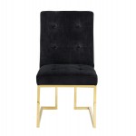 TOV Furniture Akiko Black Velvet Chair - Set of 2