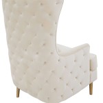 TOV Furniture Alina Cream Tall Tufted Back Chair