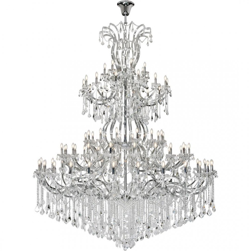 Elegant Lighting Maria Theresa 84 Light Chrome Chandelier Clear Spectra Swarovski Crystal