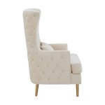 TOV Furniture Alina Cream Tall Tufted Back Chair