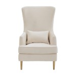 TOV Furniture Alina Cream Tall Tufted Back Chair