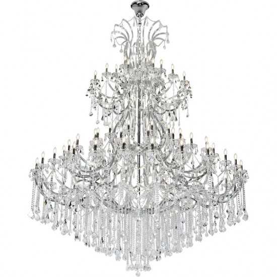 Elegant Lighting Maria Theresa 84 Light Chrome Chandelier Clear Spectra Swarovski Crystal
