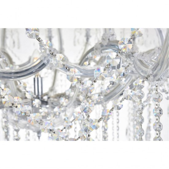 Elegant Lighting Maria Theresa 84 Light Chrome Chandelier Clear Spectra Swarovski Crystal