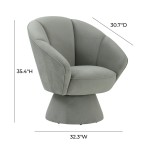 TOV Furniture Allora Grey Accent Chair