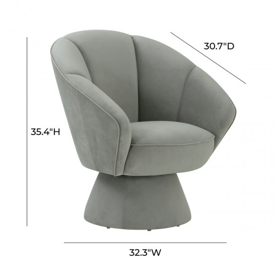 TOV Furniture Allora Grey Accent Chair