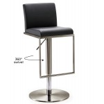 TOV Furniture Amalfi Black on Black Steel Barstool