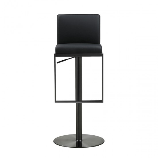 TOV Furniture Amalfi Black on Black Steel Barstool