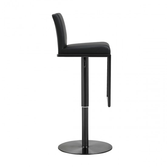 TOV Furniture Amalfi Black on Black Steel Barstool