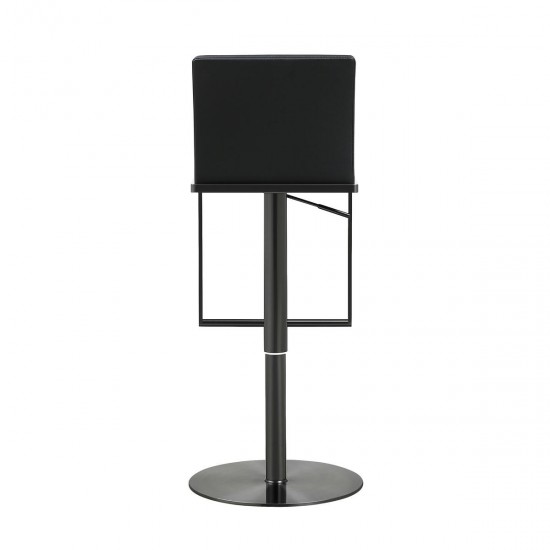 TOV Furniture Amalfi Black on Black Steel Barstool