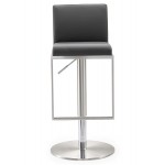 TOV Furniture Amalfi Grey Stainless Steel Adjustable Barstool