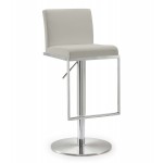 TOV Furniture Amalfi Light Grey Stainless Steel Barstool