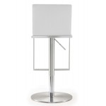 TOV Furniture Amalfi White Stainless Steel Adjustable Barstool