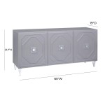 TOV Furniture Andros Grey Lacquer Buffet