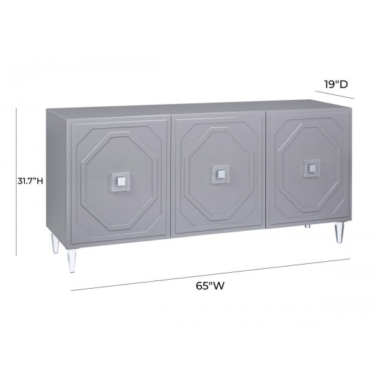 TOV Furniture Andros Grey Lacquer Buffet