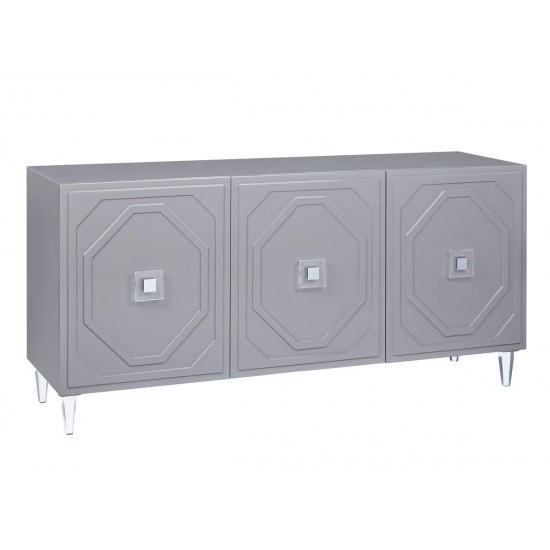 TOV Furniture Andros Grey Lacquer Buffet