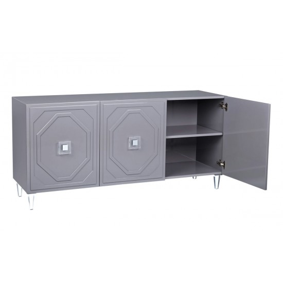 TOV Furniture Andros Grey Lacquer Buffet