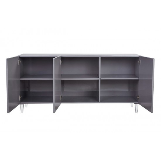 TOV Furniture Andros Grey Lacquer Buffet