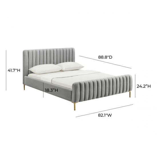TOV Furniture Angela Grey Bed in King