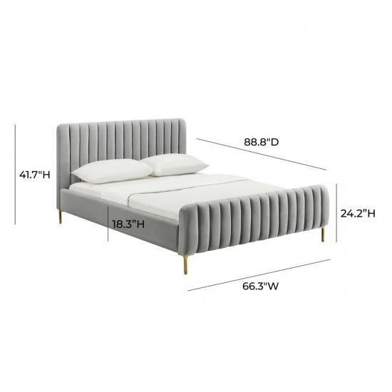 TOV Furniture Angela Grey Bed in Queen