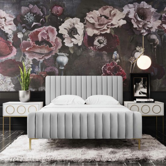 TOV Furniture Angela Grey Bed in Queen
