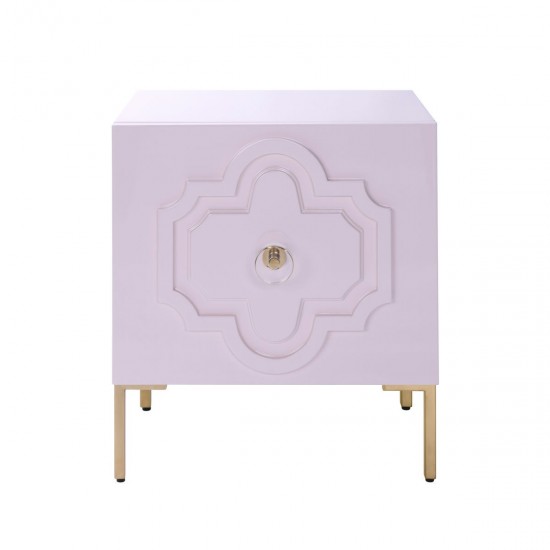 TOV Furniture Anna Pink Lacquer Side Table