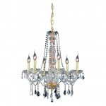 Elegant Lighting Verona 6 Light Gold Chandelier Clear Elegant Cut Crystal