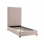 TOV Furniture Arabelle Blush Velvet Bed in Twin