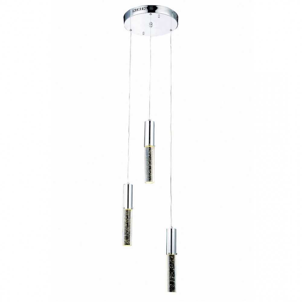 Elegant Lighting Diva 3 Light Chrome Pendant Clear Royal Cut Crystal