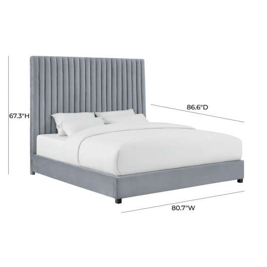 TOV Furniture Arabelle Grey Bed in King