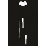 Elegant Lighting Diva 3 Light Chrome Pendant Clear Royal Cut Crystal