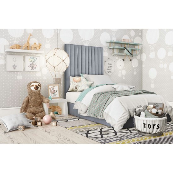 TOV Furniture Arabelle Grey Bed Twin