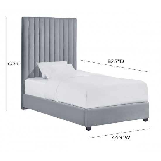 TOV Furniture Arabelle Grey Bed Twin